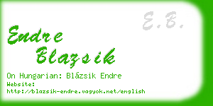 endre blazsik business card